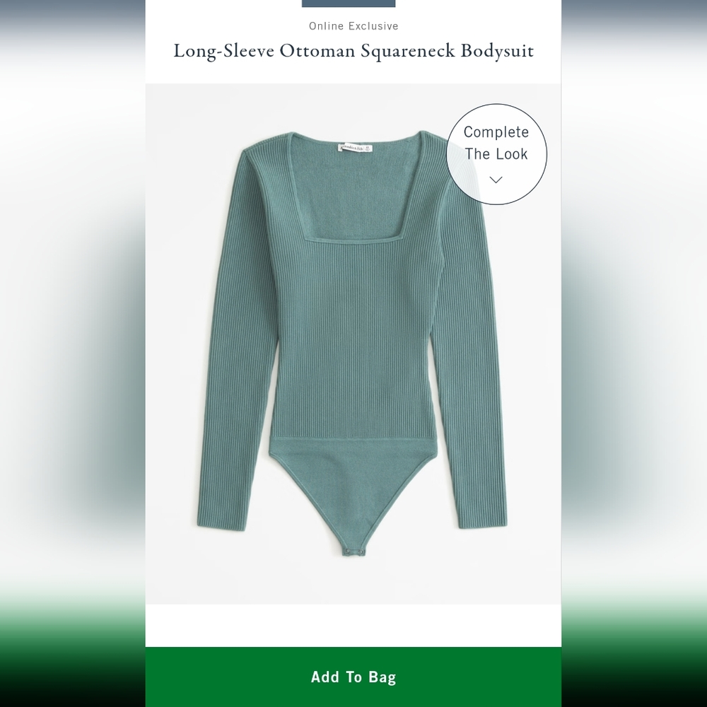 Abercrombie long sleeve bodysuit